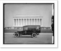 Semmes Motor Co. Post's truck at Lincoln Memorial, Washington, D.C. Classic, Antique Wall Art