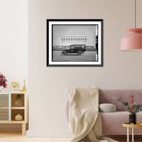 Semmes Motor Co. Post's truck at Lincoln Memorial, Washington, D.C. Classic, Antique Wall Art