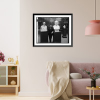 Dykaar with busts of Pres. at National Gallery, Washington, D.C, Vintage Wall Art