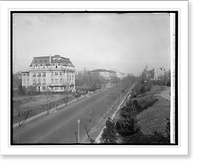 Historic Framed Print, 16th Street and French Embassy, [Washington, D.C.],  17-7/8" x 21-7/8"