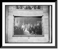 Historic Framed Print, Baptism of Pocahontas" painting in Capitol Rotunda,  [Washington,  D.C.]",  17-7/8" x 21-7/8"