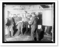U.S.S. Florida, Broadside crew at quarters, Navy Yard, NY, Nov. 10, 1911 Classic, Antique Print