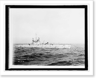 U.S.Submarine K5, Hampton Roads, Dec. 13, 1916, Antique Print