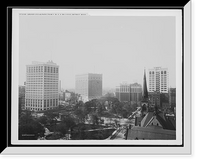 Historic Framed Print, Grand Circus Park from Y.M.C.A. Building, Detroit, Mich.,  17-7/8" x 21-7/8"