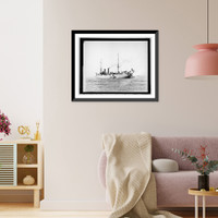 Historic Framed Print, U.S.S. San Francisco, Hampton Roads, [Virginia], Dec. 10, 1916,  17-7/8" x 21-7/8"