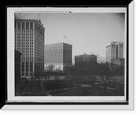 Historic Framed Print, Grand Circus Park west from Trowbridge Building, Detroit, Mich.,  17-7/8" x 21-7/8"