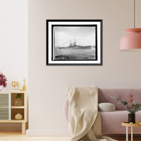 U.S.S. Florida, Broadside at Anchor, Navy Yard, N.Y., Oct. 3, 1911, Vintage Print