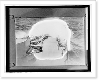 Historic Framed Print, Forward deck of battleship,  17-7/8" x 21-7/8"