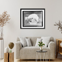Historic Framed Print, Forward deck of battleship,  17-7/8" x 21-7/8"