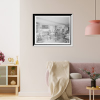Historic Framed Print, The North west chamber, Antiquarian Society, Concord, Mass.,  17-7/8" x 21-7/8"