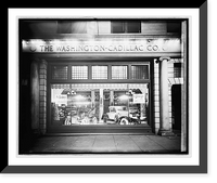 Historic Framed Print, Cadillac Motor Co. window,  17-7/8" x 21-7/8"