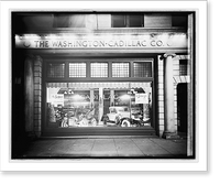Historic Framed Print, Cadillac Motor Co. window,  17-7/8" x 21-7/8"