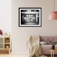 Historic Framed Print, Cadillac Motor Co. window,  17-7/8" x 21-7/8"