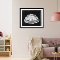 Historic Framed Print, Mrs. Arme cake,  17-7/8" x 21-7/8"