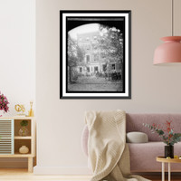 Historic Framed Print, Palmer house after bomb explosion,  17-7/8" x 21-7/8"