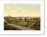 Historic Framed Print, Bamberg general view  Bavaria Germany,  17-7/8" x 21-7/8"