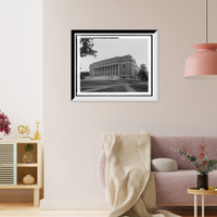 Historic Framed Print, Harry E. Widener Library, Harvard University, Cambridge, Mass.,  17-7/8" x 21-7/8"
