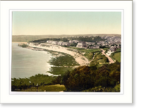 Historic Framed Print, The beach Falmouth Cornwall England,  17-7/8" x 21-7/8"