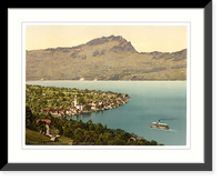 Historic Framed Print, Beckenreid Lake Lucerne Switzerland,  17-7/8" x 21-7/8"