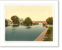 Historic Framed Print, The bridge from below Maidenhead London and suburbs England,  17-7/8" x 21-7/8"