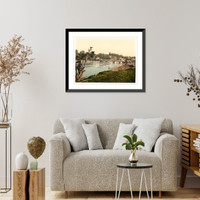 Historic Framed Print, The bridge II Chepstow England,  17-7/8" x 21-7/8"