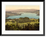 Historic Framed Print, Burgenstock view of Lucerne Lake Lucerne Switzerland,  17-7/8" x 21-7/8"