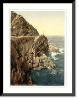 Historic Framed Print, Capstone steps Ilfracombe England,  17-7/8" x 21-7/8"