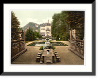 Historic Framed Print, Castle Hellbrun (i.e. Hellbrunn) Salzburg Austro-Hungary,  17-7/8" x 21-7/8"