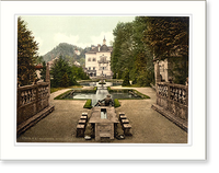 Historic Framed Print, Castle Hellbrun (i.e. Hellbrunn) Salzburg Austro-Hungary,  17-7/8" x 21-7/8"