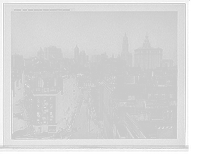 Historic Framed Print, New York skyline from Manhattan Bridge,  17-7/8" x 21-7/8"