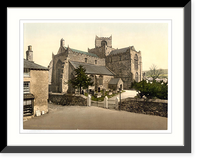 Historic Framed Print, Church Cartmel England,  17-7/8" x 21-7/8"