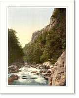 Historic Framed Print, Devils Bridge Bodethal Germany,  17-7/8" x 21-7/8"