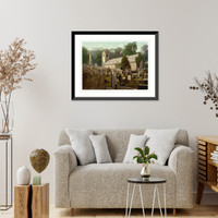 Historic Framed Print, Douglas Kirk Braddan Isle of Man England,  17-7/8" x 21-7/8"