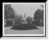 Historic Framed Print, Eutaw Place and Key Monument, Baltimore, Md.,  17-7/8" x 21-7/8"