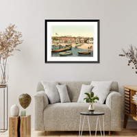Historic Framed Print, East Beach Helgoland Germany,  17-7/8" x 21-7/8"
