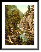 Historic Framed Print, Edmunds Klamm boat station Bohemian Switzerland Bohemia Austro-Hungary,  17-7/8" x 21-7/8"