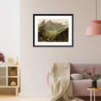Historic Framed Print, Engelberg Valley from the Arni Alps Unterwald Switzerland,  17-7/8" x 21-7/8"
