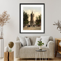 Historic Framed Print, Eschenheimer Gate Frankfort on Main (i.e. Frankfurt am Main) Germany,  17-7/8" x 21-7/8"