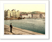 Historic Framed Print, Fiume the harbor Croatia Austro-Hungary,  17-7/8" x 21-7/8"