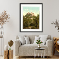 Historic Framed Print, Fortress High-Salzburg (i.e. Hohensalzburg) Salzburg Austro-Hungary,  17-7/8" x 21-7/8"