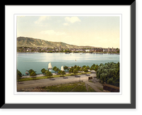 Historic Framed Print, From Utoquay Zurich Switzerland,  17-7/8" x 21-7/8"