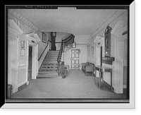Historic Framed Print, Mt. Vernon mansion, main hall - 2,  17-7/8" x 21-7/8"
