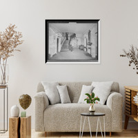 Historic Framed Print, Mt. Vernon mansion, main hall - 2,  17-7/8" x 21-7/8"