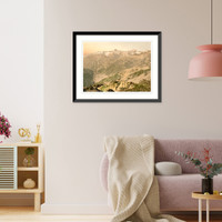 Historic Framed Print, Furka Pass panorama Bernese Oberland Switzerland,  17-7/8" x 21-7/8"