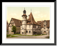 Historic Framed Print, Gamekeepers house (i.e.Hegereiterhaus) Rothenburg (i.e. ob der Tauber) Bavaria Germany,  17-7/8" x 21-7/8"