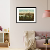 Historic Framed Print, General view from the hotel Constance (i.e. Konstanz) Baden Germany,  17-7/8" x 21-7/8"