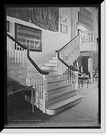 Historic Framed Print, Stairway, Essex Institute, Salem, Mass. - 2,  17-7/8" x 21-7/8"