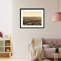 Historic Framed Print, General view Stuttgart Wurtemburg Germany,  17-7/8" x 21-7/8"