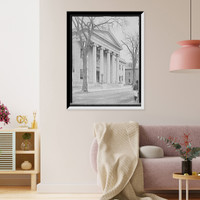 Historic Framed Print, Entrance to new probate house, Salem, Mass.,  17-7/8" x 21-7/8"