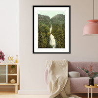 Historic Framed Print, Giessbach Cascade Bernese Oberland Switzerland,  17-7/8" x 21-7/8"